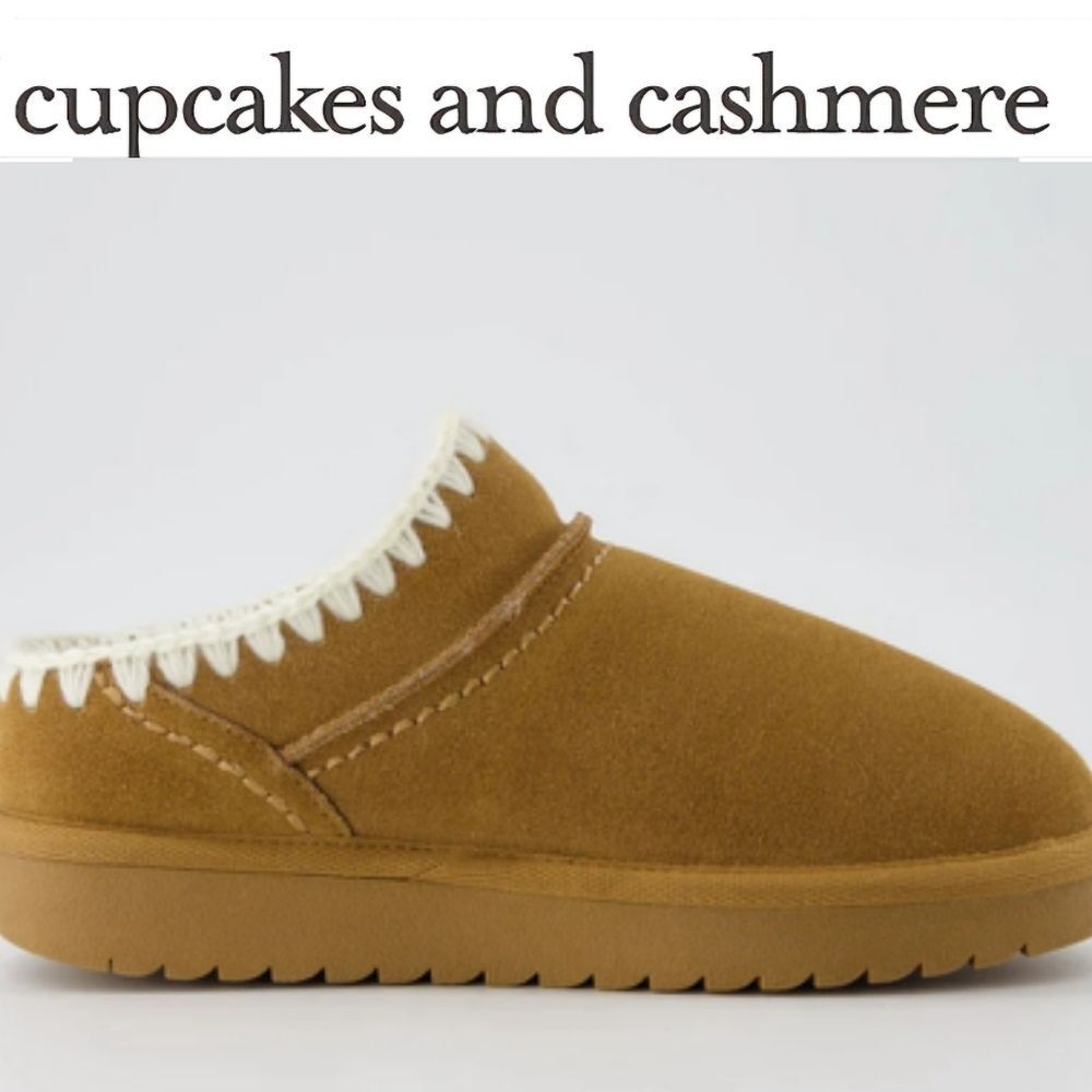 Cupcakes & Cashmere Suede Mule Slippers